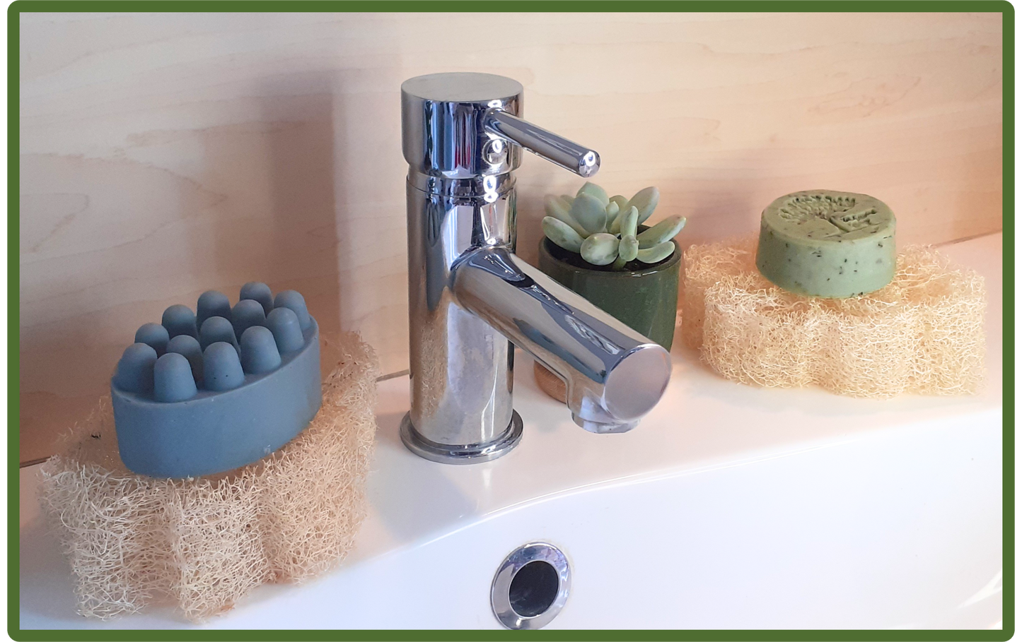 Porte savon en loofah