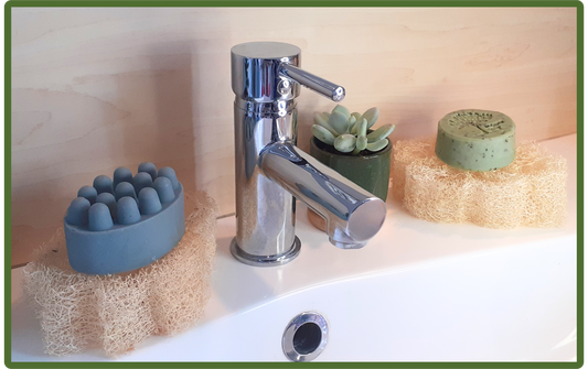 Porte savon en loofah