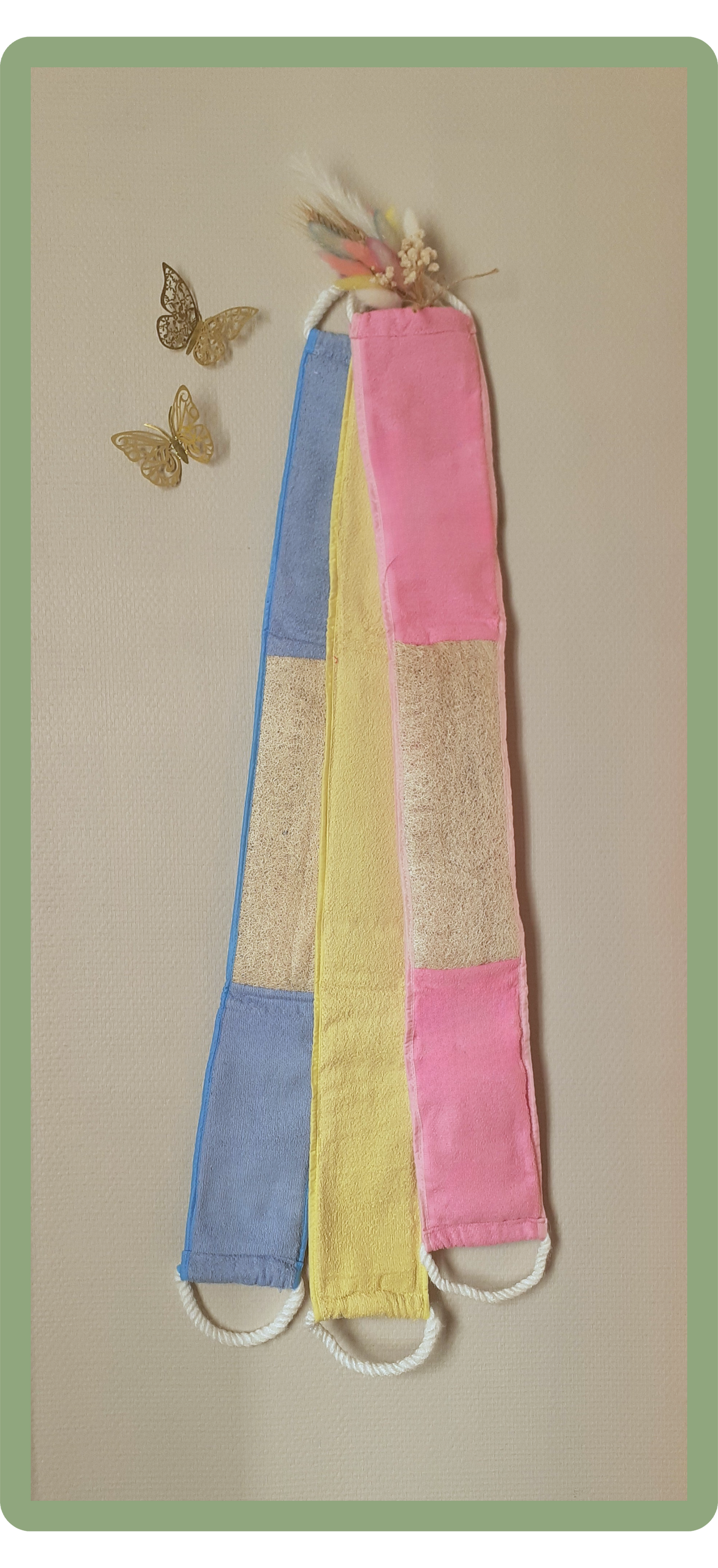 Sangle lave dos en loofah