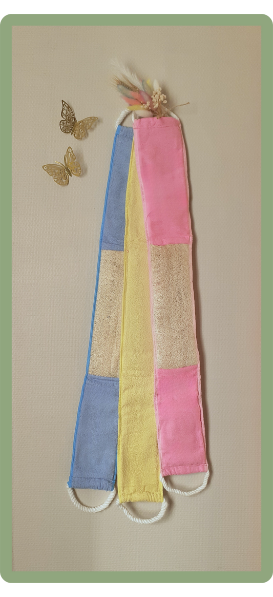 Sangle lave dos en loofah