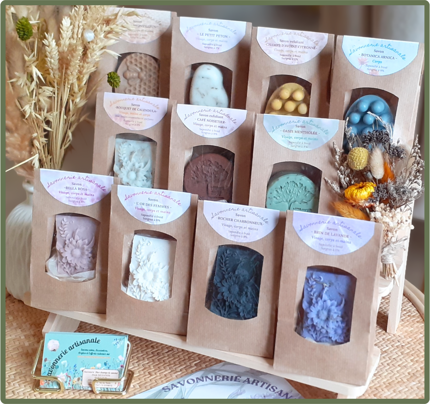 Présentation des savons