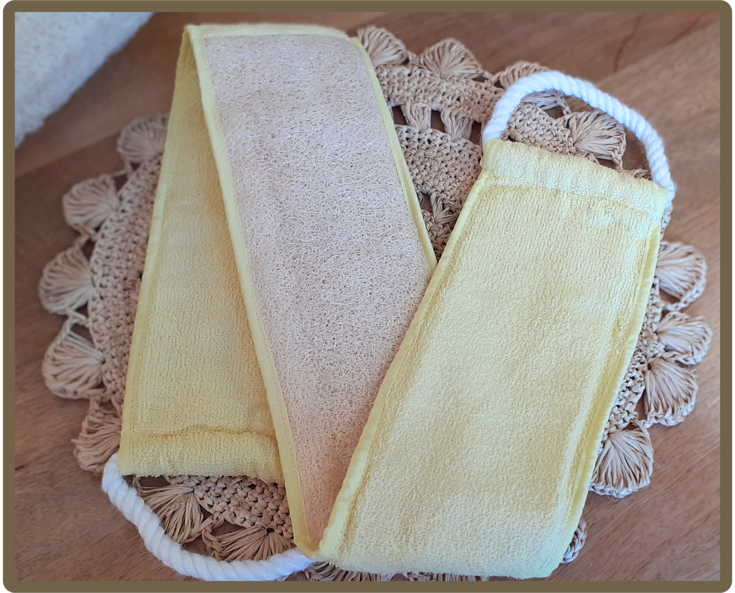 Sangle lave dos en loofah